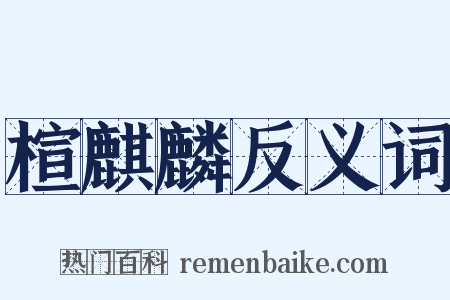 楦麒麟反义词是什么意思的图片